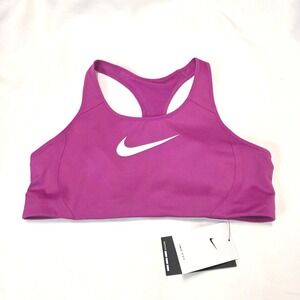 Nike Dri-FIT Medium Support Sports Bra XL Training Mesh Back Hot Pink Gym NWT